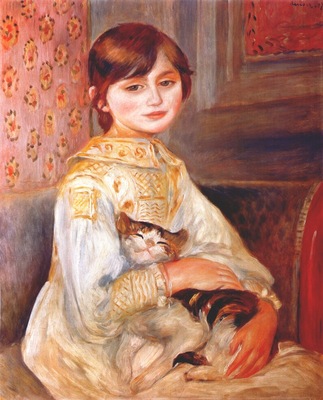 renoir child with cat julie manet