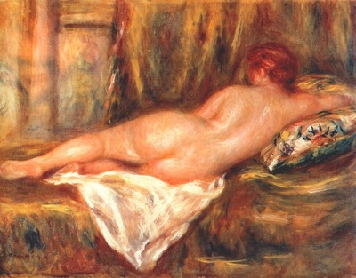 renoir reclining nude c1909