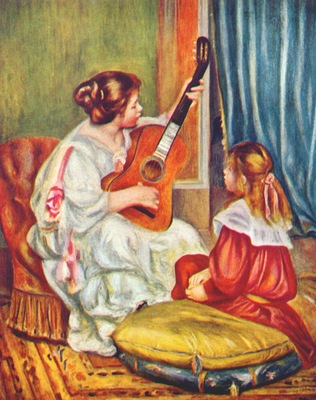 renoir woman with a guitar