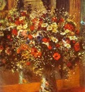 Pierre Auguste Renoir Bouquet in Front of a Mirror