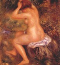 renoir bather arranging her hair c1887