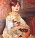 renoir child with cat julie manet