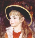renoir jeanne henriot girl in a blue hat