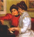 renoir yvonne and christine lerolle at the piano