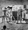 A settlers cabin during an Indian raid C S Rheinhart, 1870 sqs