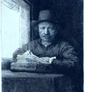 rembrandt rembrandt drawing at a window