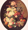 Still life with Flowers oval