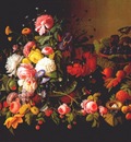 roesen still life flowers and fruit c1855