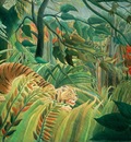 tiger in a tropical storm surprised , rousseau, 1891