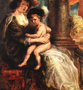 Rubens Helena Fourment with her Son Francis 1635 Alte Pinako
