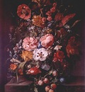 ruysch bouquet in glass vase