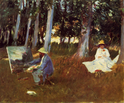 Sargent John Singer Claude Monet Painting by the Edge of a Wood