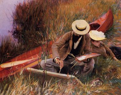 Sargent John Singer Paul Helleu Sketching with His Wife