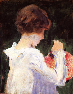 Sargent John Singer Study of Polly Barnard for Carnation Lily Lily Rose