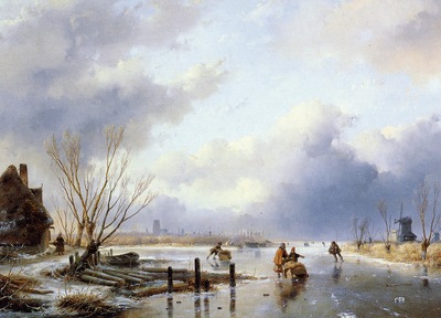 Schelfhout Andreas Scaters with sledge Sun