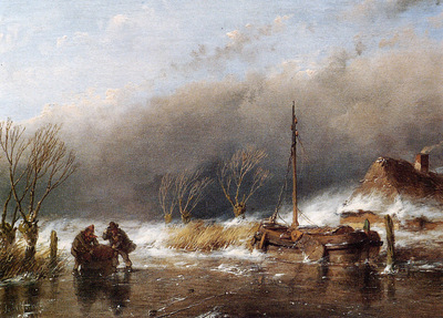 Schelfhout Andreas Storm on ice Sun