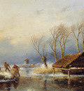 schelfhout andreas farmers with a sledge sun