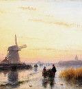 Schelfhout Andreas Winterlandscape Sun