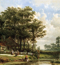 Schipperus Pieter Landscape with farm Sun
