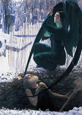 ma Carlos Schwabe La Mort du Fossoyeur