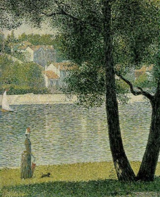 seurat the seine at courbevoie,