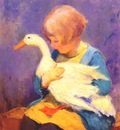 shulz,ada girl with duck c1928