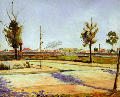 Signac Paul The road of Gennevilliers Sun