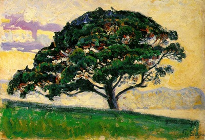 Signac The Large Pine, Saint Tropez, ca 1892 93, 19x27 cm, E