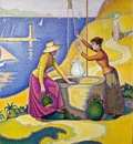 Signac Women at the Well, 1892, 195x131 cm, Musee dOrsay