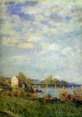 Sisley Alfred Brink of the Seine at Bougival Sun