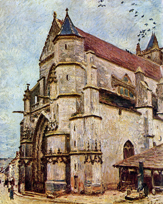 Sisley Alfred Church of Moret in the afternoon Sun