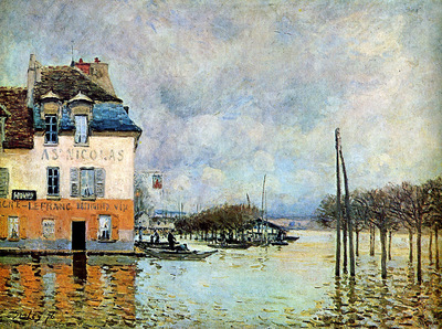 Sisley Alfred Flooding at Port Marly Sun