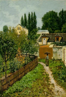 sisley garden path in louveciennes chemin de letarche ,