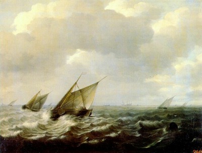 sorgh ships in a strong wind