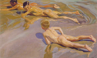 Children on the Beach ATC