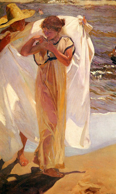 Sorolla Joaquin Saliendo Del Bano
