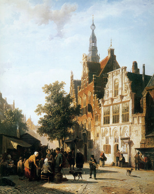 Springer Cornelis Marketview with cityhall Woerden Sun