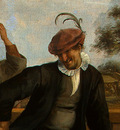 STEEN,J  THE DANCING COUPLE, DETALJ 11, 1663, NGW