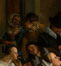 STEEN,J  THE DANCING COUPLE, DETALJ 2, 1663, NGW