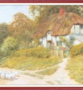 StrachanArthurClaude SheepOutsideACottage We f022