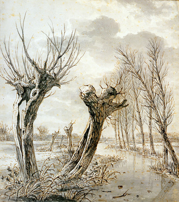 Strij van Jacob Landscape in winter Sun