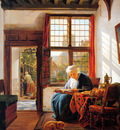 Strij van Abraham Reading old woman at window