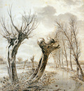 Strij van Jacob Landscape in winter Sun