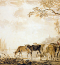 Strij van Jacob Landscape with cows Sun