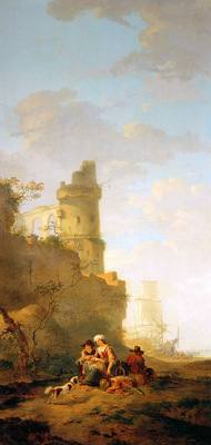 Strij van Jacob Italian landscape with ruin