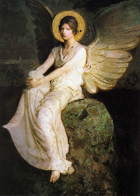 An0004 Winged Figure Seated Upon a Rock AbbottHandersonThayer sqs