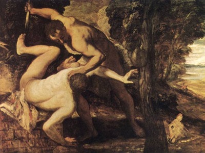 TINTORETTO KAIN OCH ABEL, 1550 1553, VENEDIG