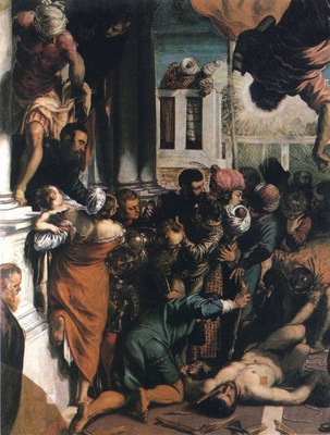 TINTORETTO MIRACOLO DI SAN MARCO,DETALJ, VENEDIG