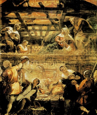 Tintoretto The Adoration of the Shepherds, 1579 81, 542x455