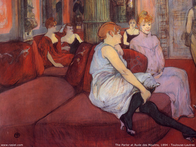 Henri Toulouse Lautrec The parlor at rude des Moulines